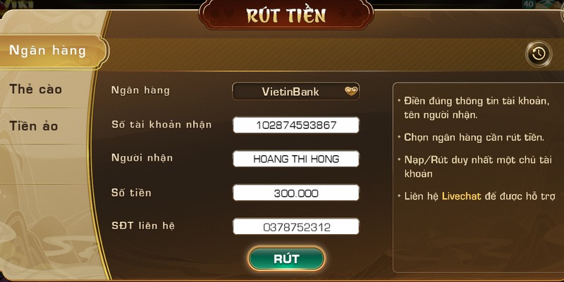 cách rút tiền Iwin nhanh chóng