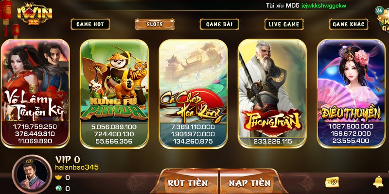 quy trình đổi mật khẩu Iwin